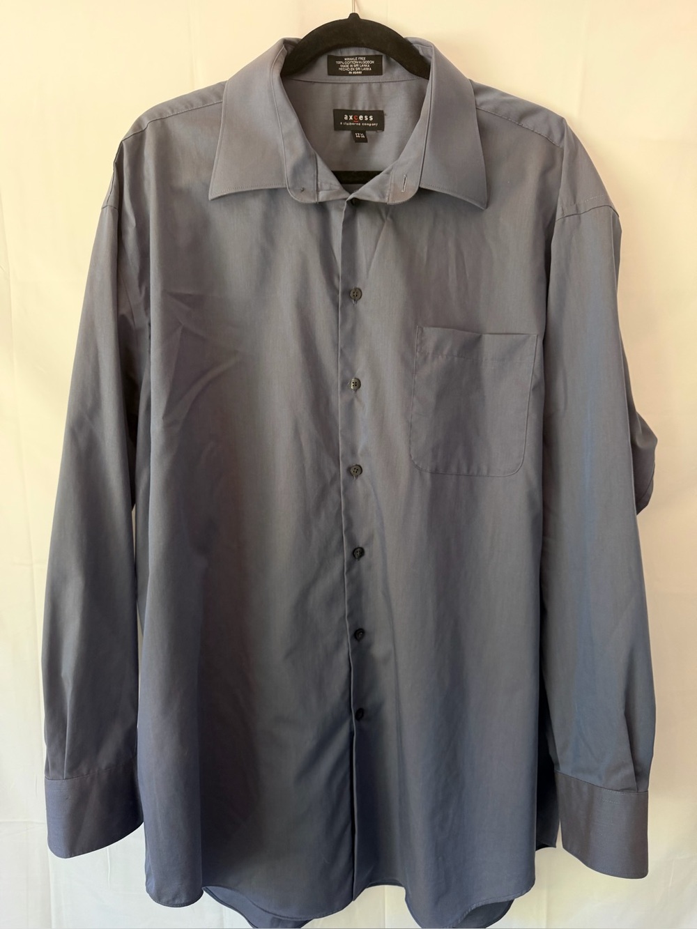 Axcess Men's Long-Sleeve Dress Shirt in Slate Blue